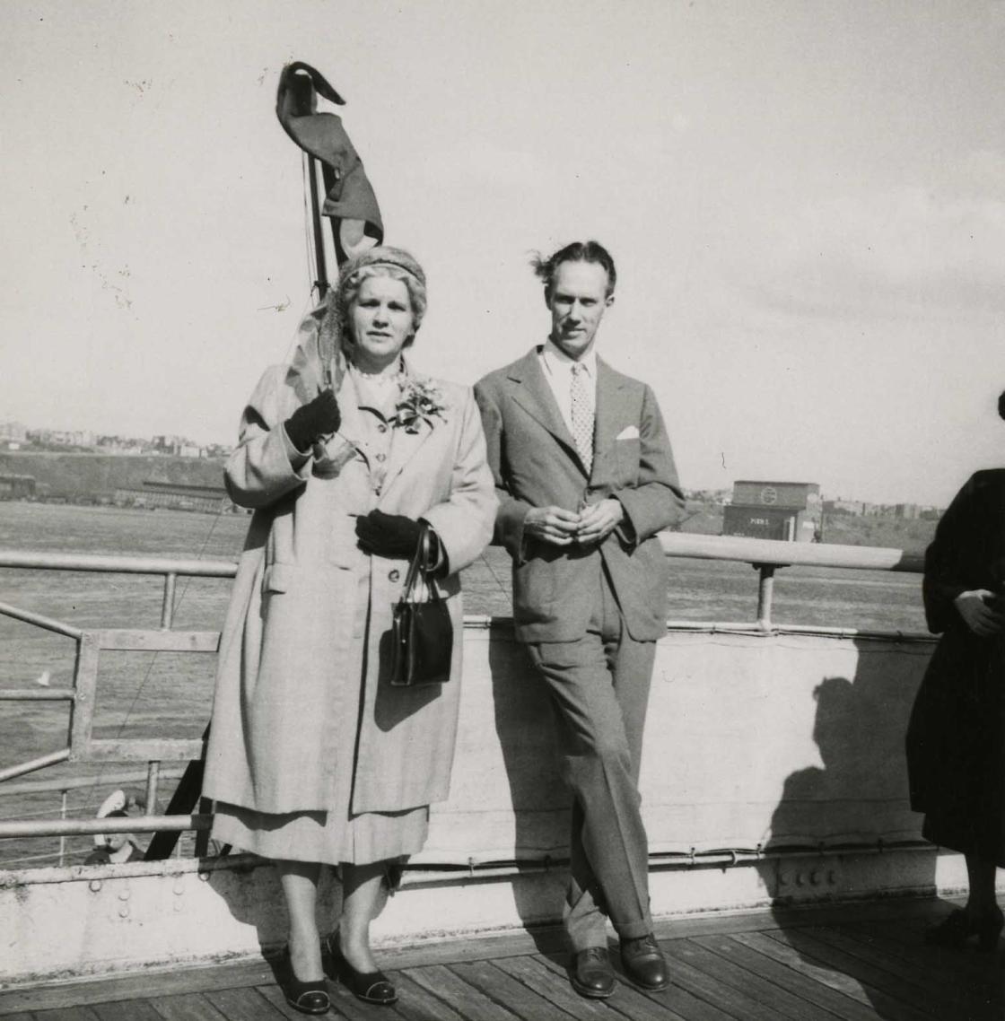 Henry and Carolyn Booth aboard the Ile de France
