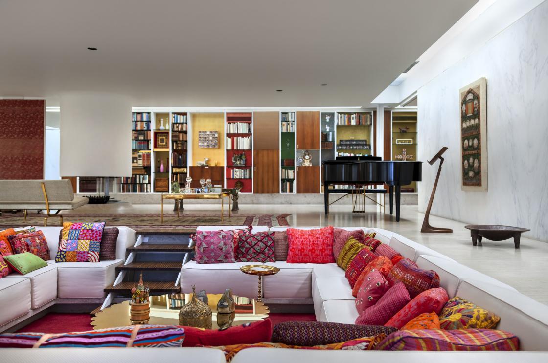 Photograph of the Conversation Pit at Miller House