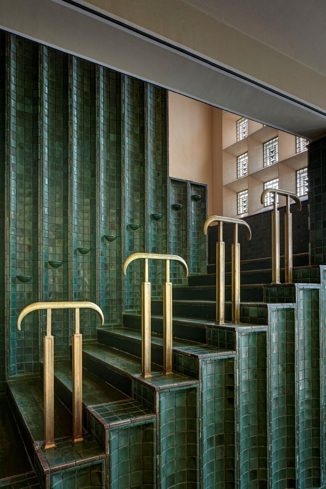 Photograph of the Green Lobby staircase in Kingswood School