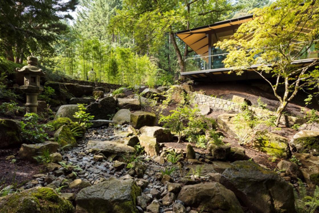 Photograph of Cultural Village Creek, Portland Japanese Garden.