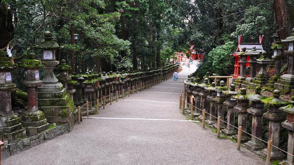 Photograph of the Kasuga Shrine in Nara, Japan.